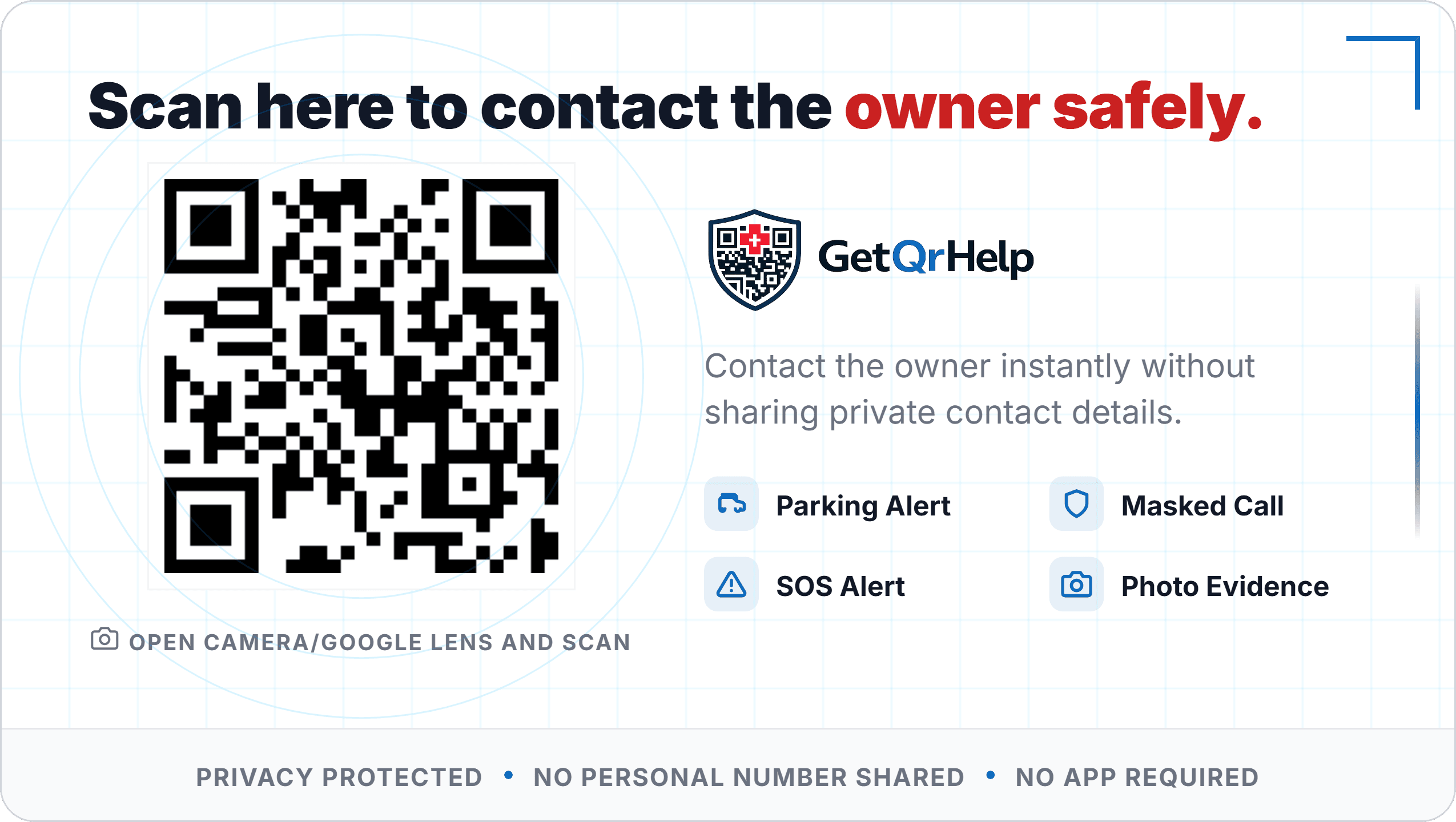 Smart Vehicle QR Sticker